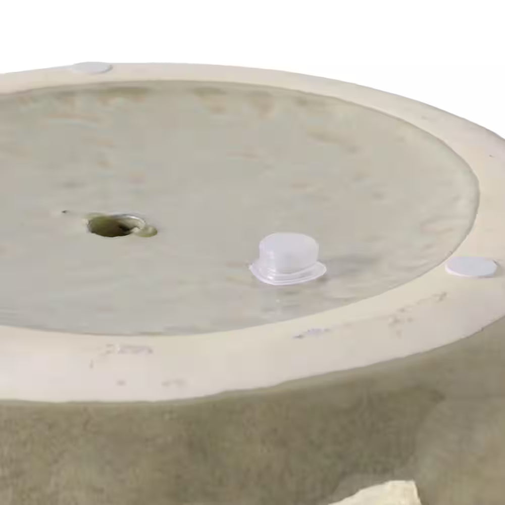 10 In. and 12 In. Green Ceramic Iridescent Bowl Decorative Pots (Set of 2)